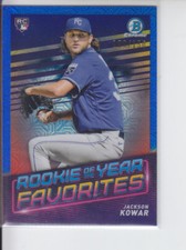2022 Bowman Chrome Jackson Kowar Rookie Of The Year Blue Mojo /150 Royals