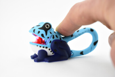 LED keychain Carabiner Flashlight Blue Poison Dart Frog Bookbag backpack charm