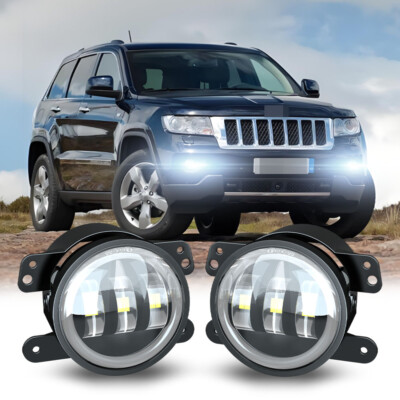 For 2014-2018 Jeep Cherokee 4'' Inch LED Fog Lights Front Bumper Driving Lamps