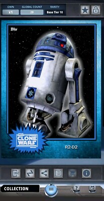 20cc R2-D2 BASE SERIES 4 BLUE STEEL - Tier 10 T10 Star Wars Card Trader