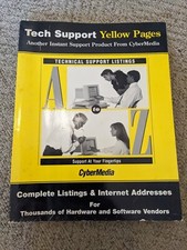 Tech Support Yellow Pages 1996 Cyber Media Complete Listings Internet Addresses