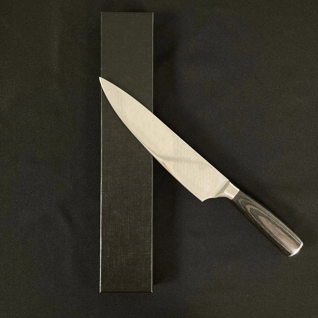 200mm Gyuto Chef Knife Stainless Steel Japan Wood Design Grain Handle 49
Opens in a new window or ta