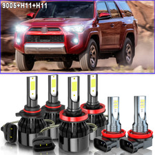 For Toyota 4runner 2010-2020 Hilo Beam Fog Light Led Headlight Bulbs Combo Kit