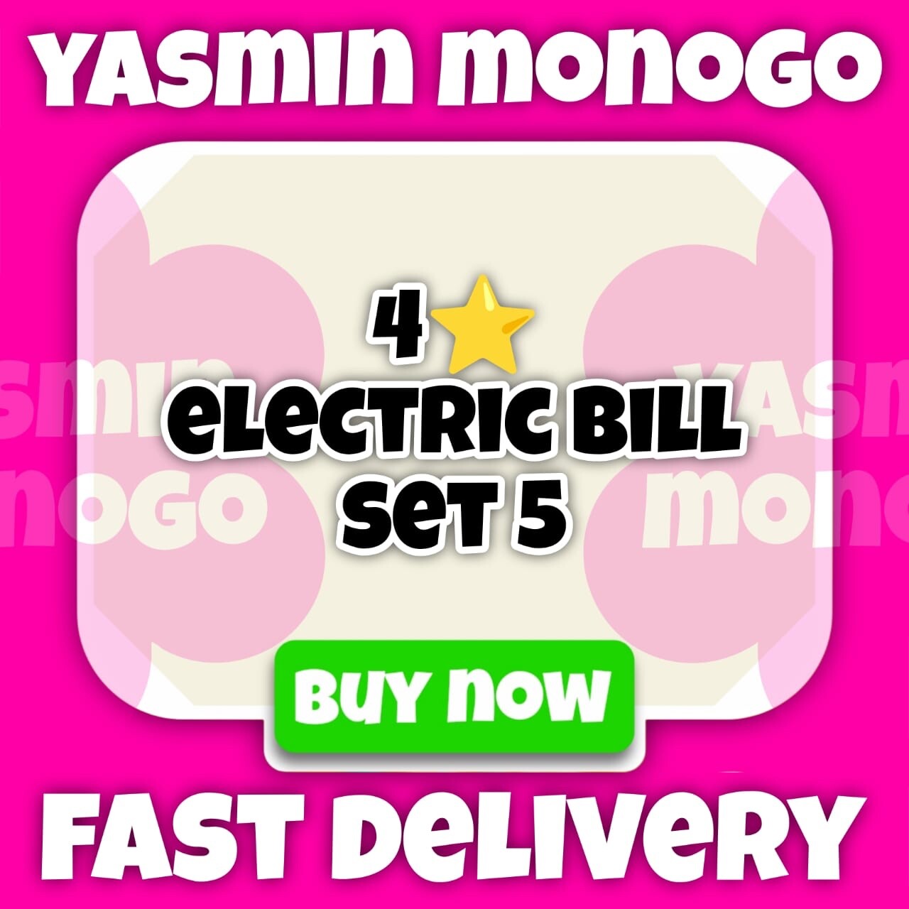 4s Electric Bill - MonoGo Sticker - Fast Delivery