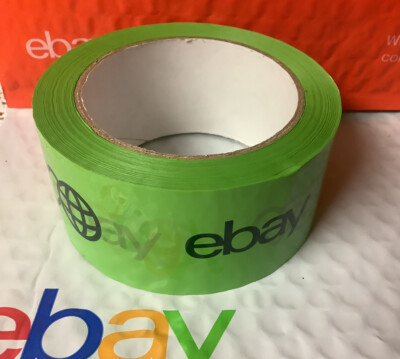   One Roll of 2'' x 75 yards    GREEN Colors   eBay Branded Packaging Tape