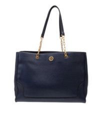 TORY BURCH  Marsden Pebbled Black Large Leather Tote