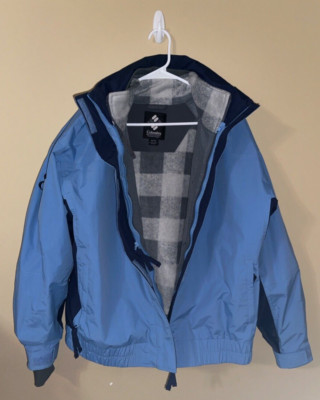 Columbia Womens Bugaboo 80th Anniversary 3-in-1 Fleece Sklyer Blue Jacket Sz XL