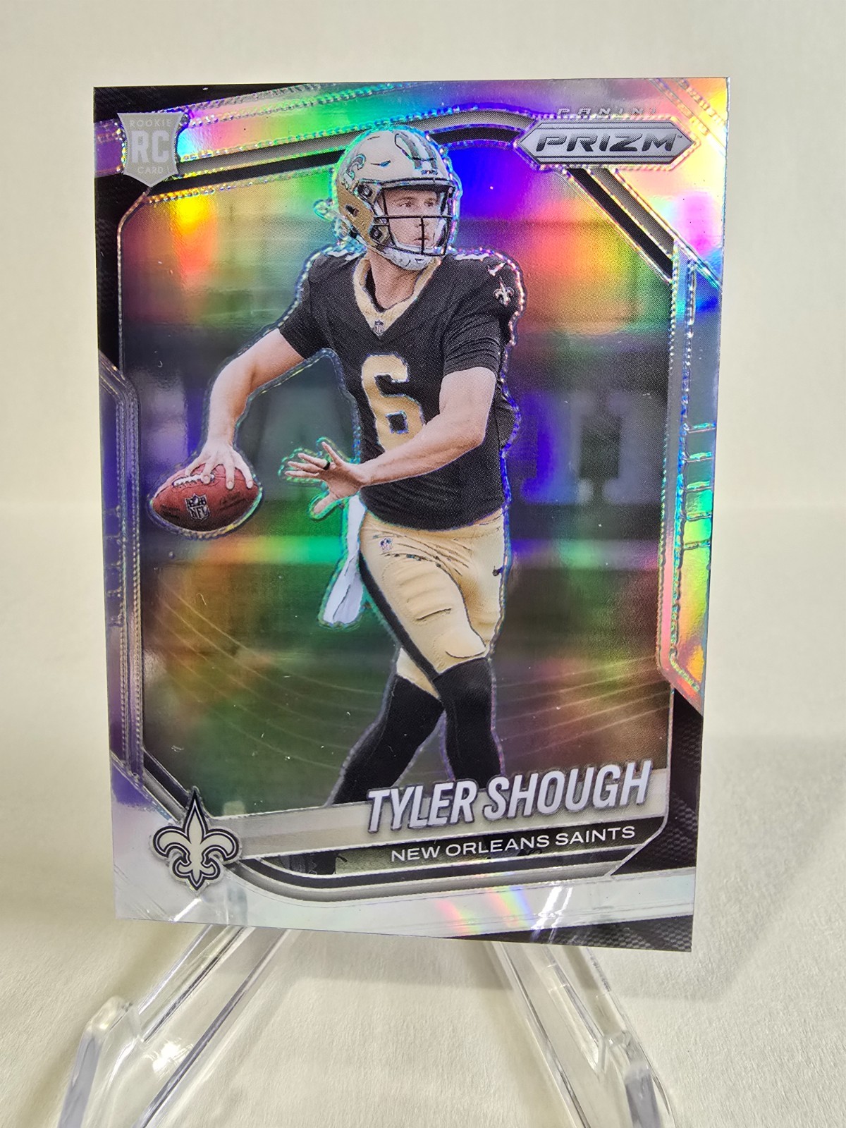 2025 Panini Prizm TYLER SHOUGH *ROOKIE SILVER PRIZM* #327  Saints