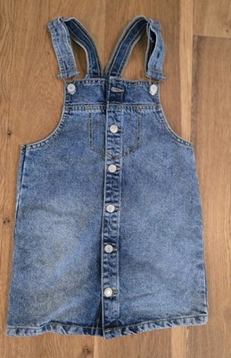 7 For All Mankind Kids Girls Denim Overall Jumper Dress Size Small NWOT