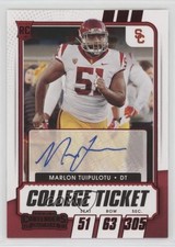 2021 Contenders Draft Picks College Game Ticket Red Marlon Tuipulotu Auto 11tb