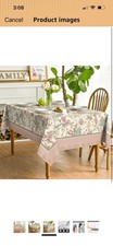 Floral Rectangular Tablecloth 60x84 Inch Birds 60" x 84" Rectangular Pink