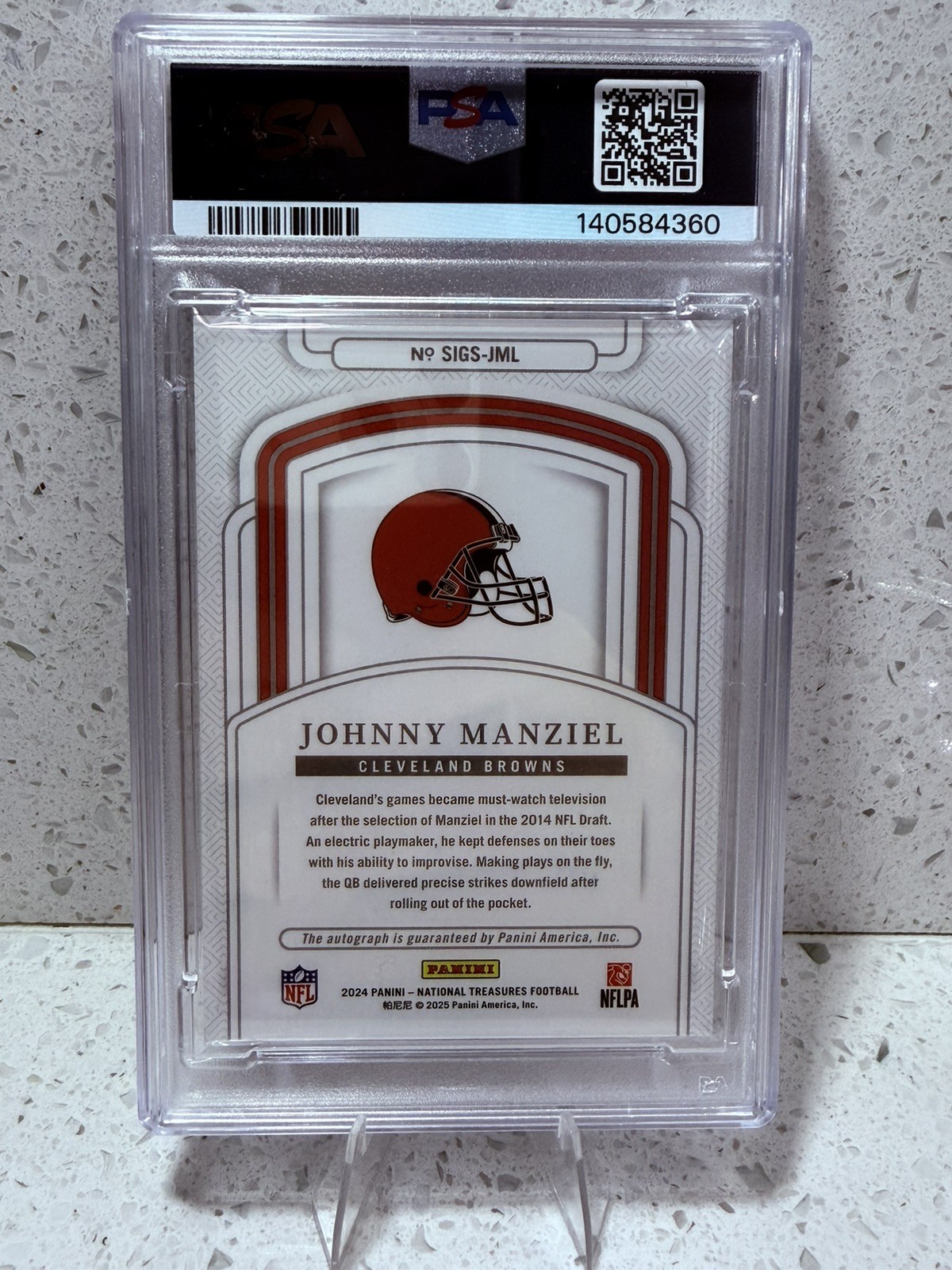 🔥Johnny Manziel [#JML /99] – 2024 National Treasures – PSA 10 Auto 10 - POP 1🔥 view 2
