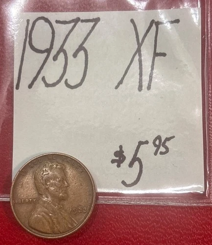 1933 Lincoln Wheat Cent (XF) Extra Fine Condition! ENN Coins