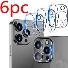 6pc Camera Lens Protector For iPhone 15 14 Pro 13 Plus 12 Pro Max Tempered Glass