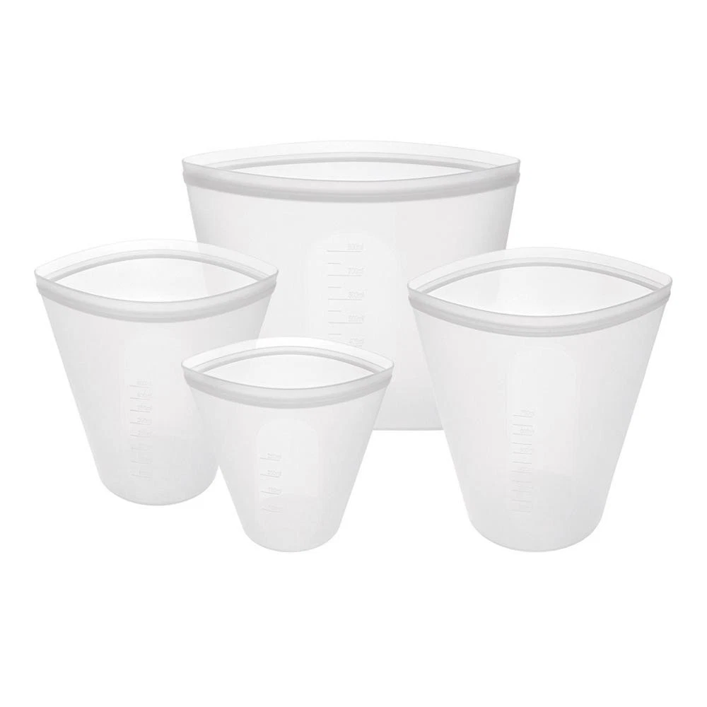 Avanti Pinch & Lock Silicone Reusable Bag, Set of 4 (White) - Small
Opens in a new window or tab