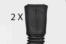 black stitch FITS MG ZR ROVER 25 99-05 2X SEAT BELT STALK LEATHER COVERS