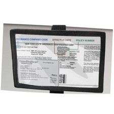 Registration Insurance Card Document Holder for Visor, Carrying Horizontally