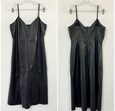Banana Republic Vegan Leather MIDI Dress Size 10 Retail $150!