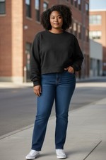 New Victoria's Secret PINK Crewneck Sweatshirt Crew Neck Black Size XXL 2XL Plus