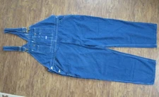 Big Smith workwear blue denim jean chore farm carpenter bib overalls MEN 49x30
