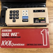 Vintage Coleco Quiz Wiz Cartridge and Quiz Book 1