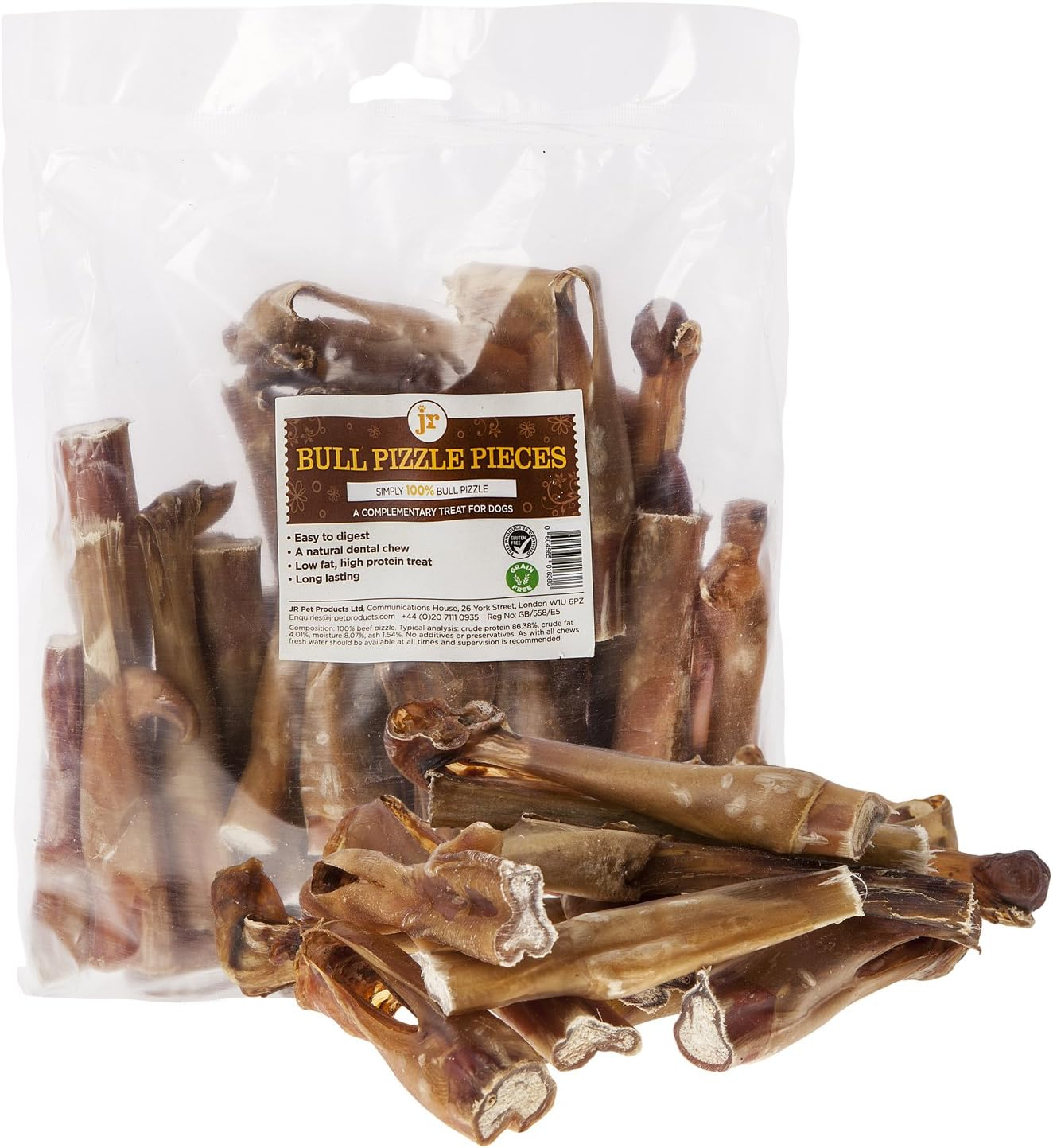 Bulls Bully Stick END PIECES Dog Treat Chew 200Gm