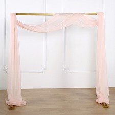 BLUSH 18 ft Sheer Organza BACKDROP CURTAIN Window Drape Panel Home Decorations