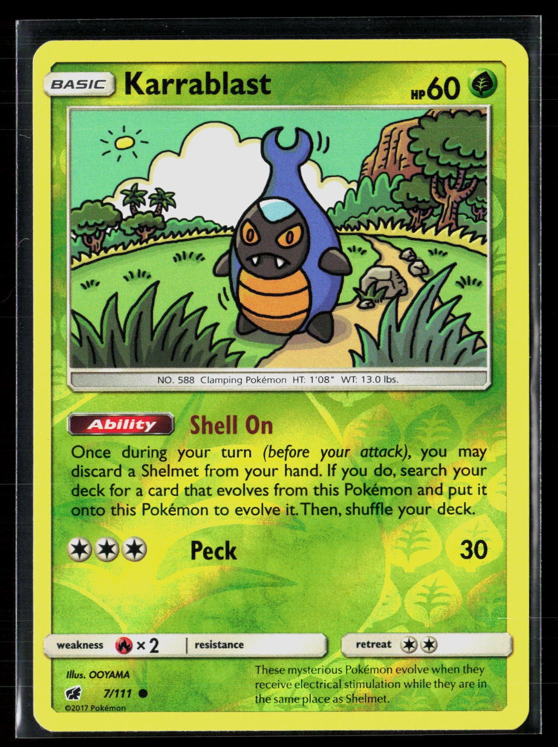 Karrablast 7/111 Common Reverse Holo Crimson Invasion Pokemon NM