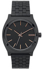 Nixon Time Teller A045-957-00 Men's 37mm Quartz Black IP Rose Gold Index 100M WR