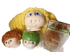 4 Vintage Darice Craft Doll Heads Yarn Hair
