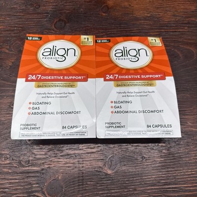 (2) Align Daily Probiotic Boxes 84 X 2 = 168 Ct  Digestive Exp Date 2028  NEW 
