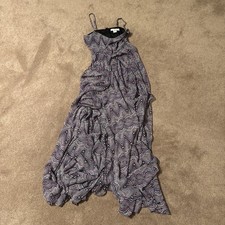 Sans Souci Maxi Dress Sleeveless XS Walk Thru Panels Geometric Chiffon