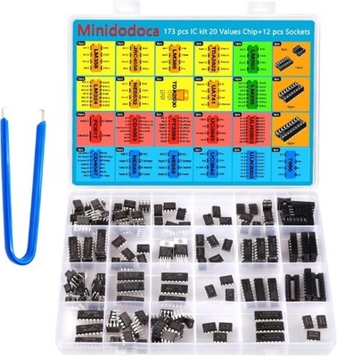 Integrated Circuits IC Chips Kit 173 pcs 20 Values Assort Style: 173pcs ic kit