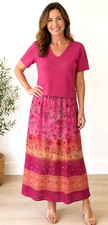 Vintage SUSAN BRISTOL Maxi Skirt Beaded Sweater Set Spring/Summer Size 10 /Med