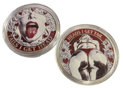 Heads I Get Tail / Tails I Get Head Commemorative Coin, Funny Challenge Token