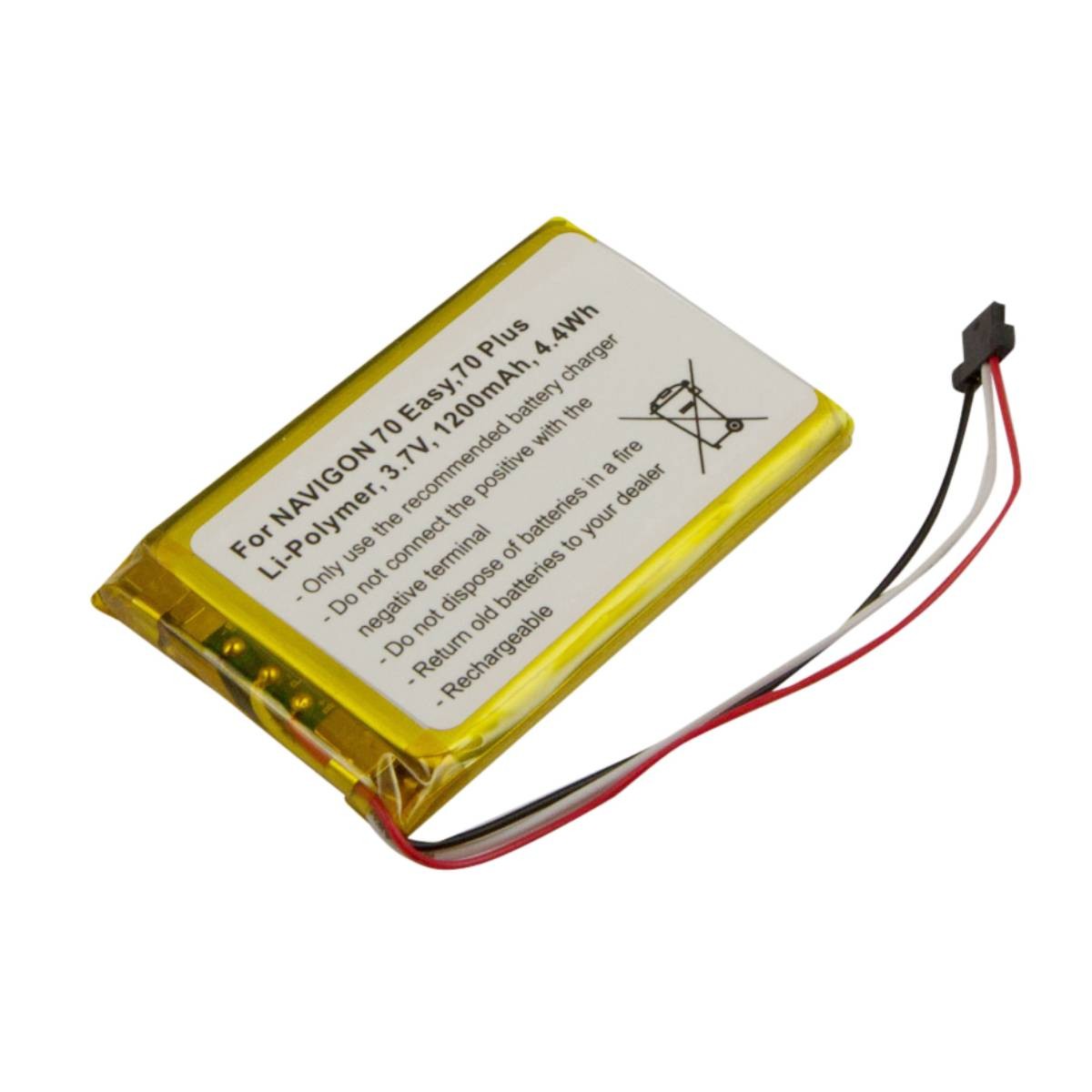 Batterie GPS Avizar pour Navigon 70 Easy Plus Li-Polymer 1200mAh Gris
