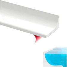 Duschleiste Schwallschutz Selbstklebend Wassersperre Dichtleiste Weiß 3m
