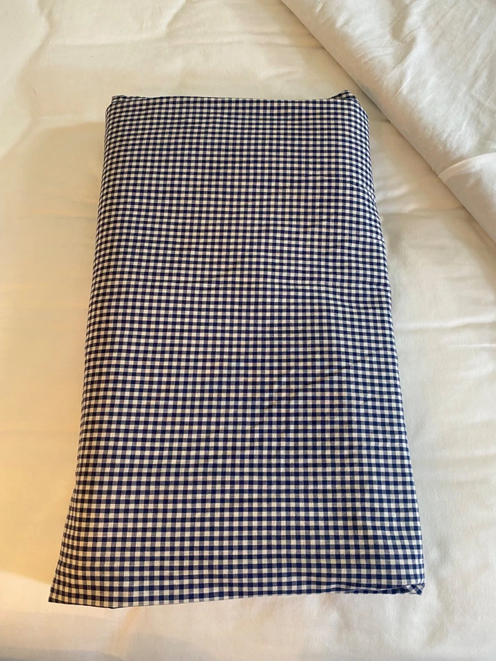 IKEA of Sweden queen Duvet checked blue /white /cotton Portugal country cottage - Image 3 of 4