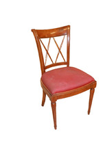 Gruppo di 4 sedie Stile Biedermeier Austriache Imbottite