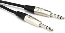 Hosa HSS-030 Pro Balanced Interconnect, REAN 1/4 in TRS to Same, 30 ft