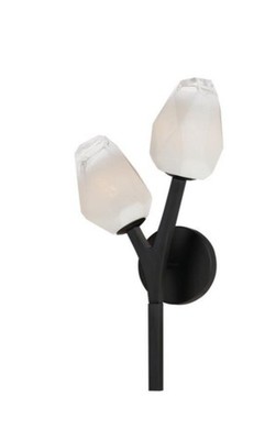 ET2 Lighting E32792-93BK Blossom - 18.75 Inch 8W 2 LED Wall Sconce-Black Finish