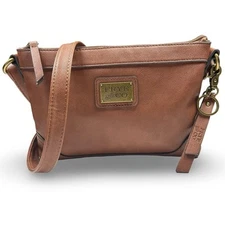 Frye and Co. Vegan Faux Leather Crossbody Boho Minimalist Ecofriendly Travel