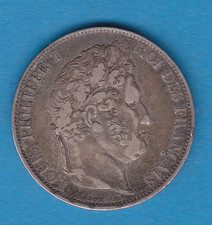 1844  France 5 Francs Silver Coin