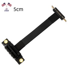 PCIE X1 Riser Cable Dual 90  Right Angle PCIe 3.0 x1 to x1 Extension Cable