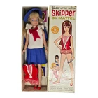 1960s Blonde Mattel Skipper Doll And Box & original Swimsuit plus outfit