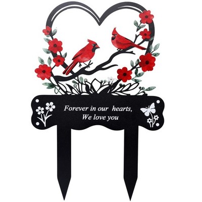 Wocst Cemetery Decorations for Grave Memorial Plaque Stake Grave Marker Cardi...