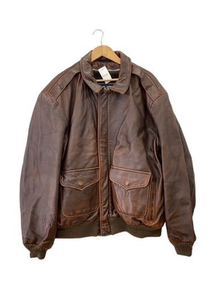 Schott A-2 Leather Jacket Brown Size 48
