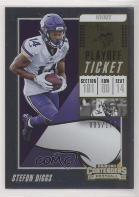 2018 Panini Contenders Playoff Ticket 5/175 Stefon Diggs #41 x5u