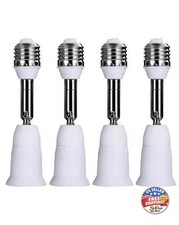 4 Pack E26/E27 Light Socket Extender, 4.5 Inch Light Socket Position Extension,A