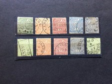 NO. GERMAN CONFED  -  1868-69 -  10 Diff Used -  Sc#2-5/10  &  #14-17/19 - NICE!
